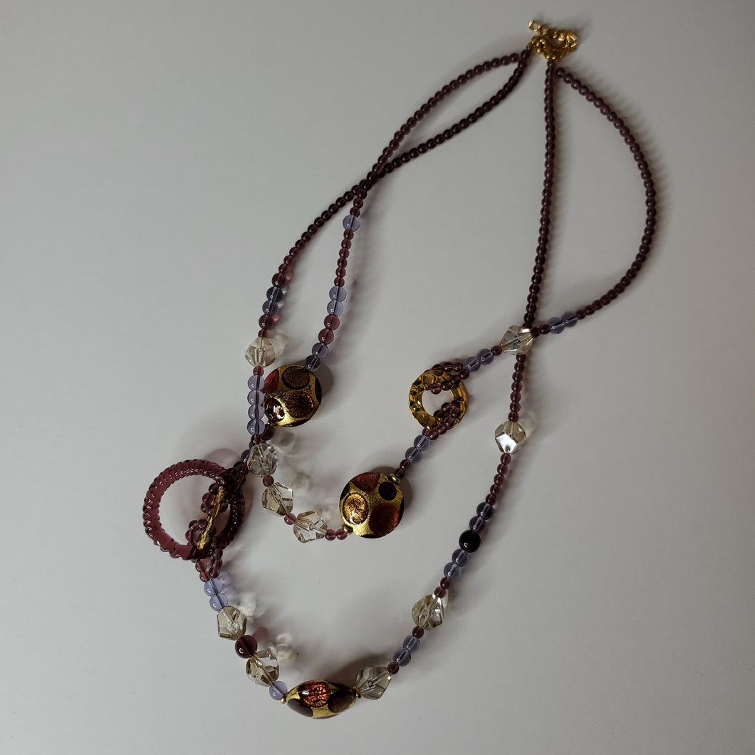 Handmade Murano Glass Double Strand Necklace (Item# It200015)