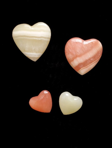 Alabaster Heart Shapes